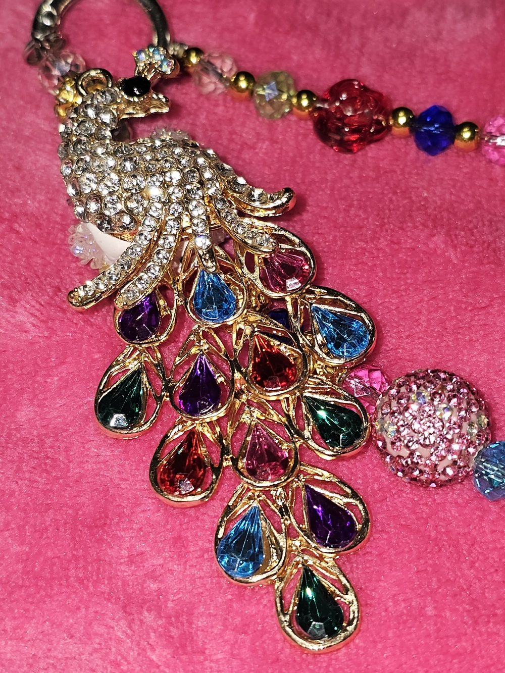 Colorful Multicolor Beaded Statement Bagcharm - Picture 4 of 9